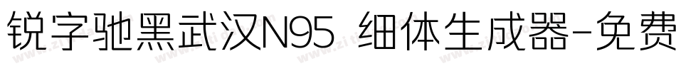 锐字驰黑武汉N95 细体生成器字体转换